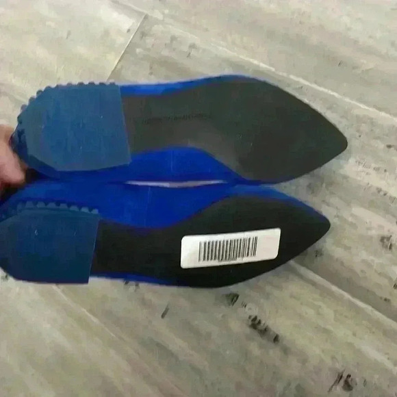Rebecca Minkoff Cobalt Blue Suede Studded Fltas sz 5.5 - Picture 7 of 12